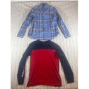 Polo Ralph Lauren Kids Shirts Bundle‎ Plaid Button Down Long Sleeve M 10/12